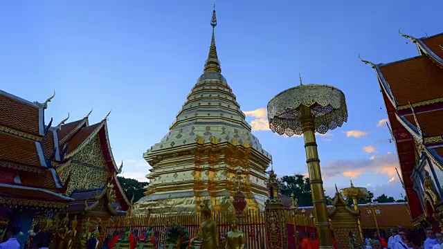 素贴寺是泰国清迈的旅游景点。视频素材