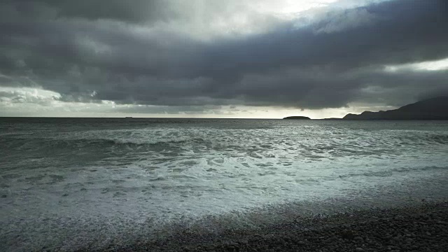 阿基尔岛龙骨湾的夜晚视频素材