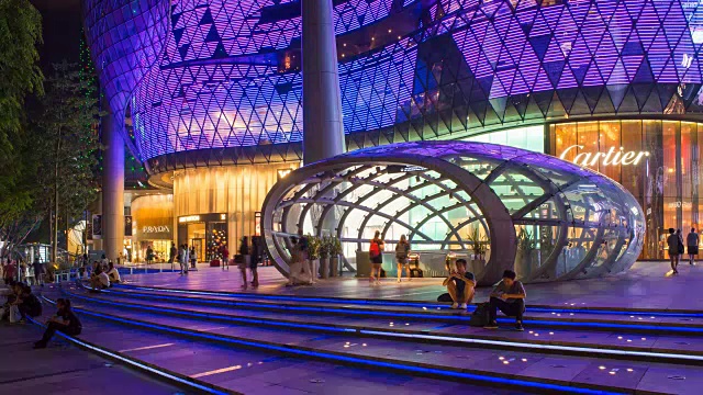 ION Orchard Mall，新加坡乌节路购物区，东南亚视频素材