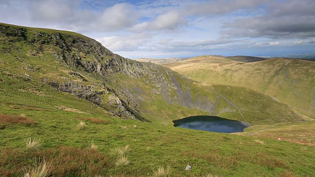 英国坎布里亚湖区国家公园的Blencathra falls上的鳞片视频素材