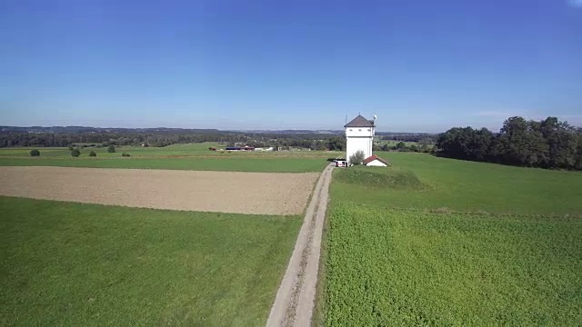 航空，巴伐利亚，欧洲，德国，草原，农村景观，农村天际线，农村，田野，农田，农场，农场景观，农场场景，农业，农场管理，家庭农场，农村，农业，牧场，牧场，农学，作物，作物，饲料，G视频素材