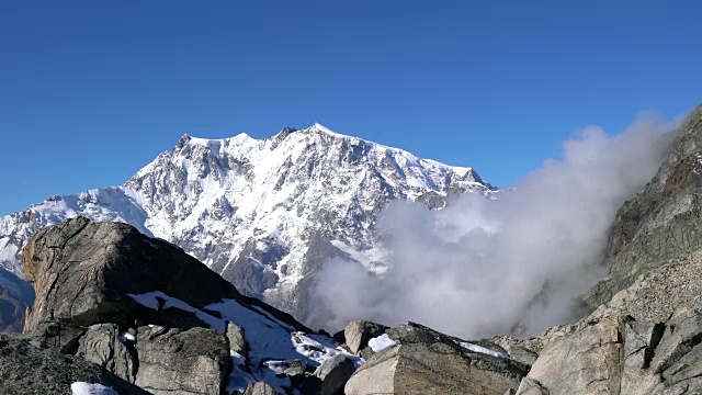 位于意大利和瑞士之间的罗莎山视频素材