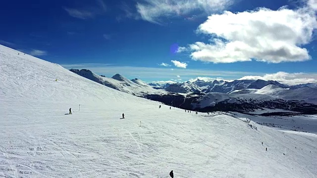 雪山滑雪/班夫，加拿大视频素材