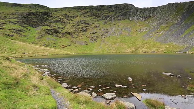 英国坎布里亚湖区国家公园的Blencathra falls上的鳞片视频素材