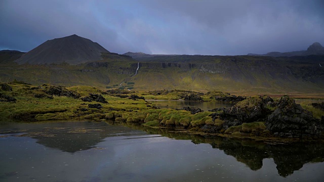 西冰岛Snaefellsnesvegur半岛的风景视频素材