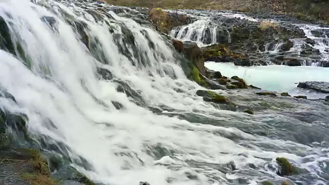 冰岛Bruarfoss瀑布特写视频素材