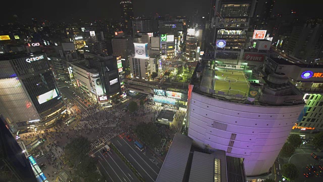 时光流逝东京涩谷十字路口视频素材