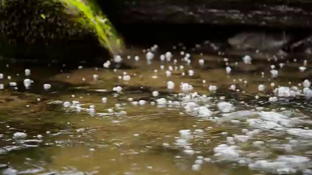 流动的水。近距离视频素材