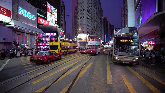 中国香港香港岛中区的交通及人口视频素材