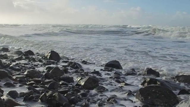 海浪撞视频素材