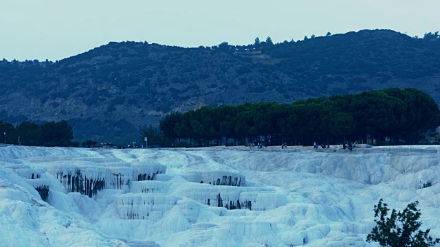 4K:石灰华梯田，Pamukkale, Denizli，土耳其视频下载