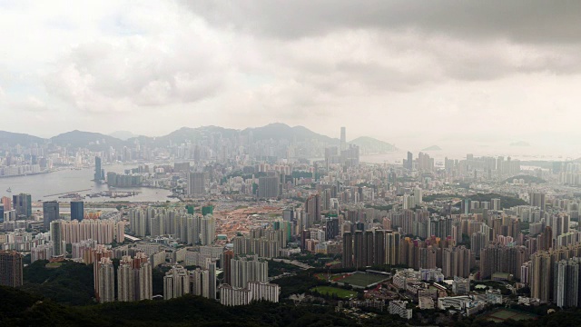 香港岛城市天际线视频素材