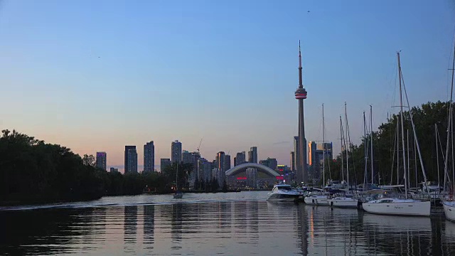 下午的多伦多城市天际线。加拿大旅游地标视频素材