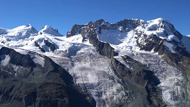 马特洪峰地区的戈尔纳冰川。视频素材