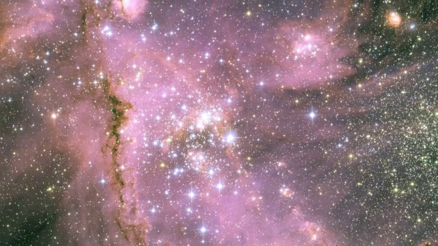 星团ngc346, HST视图视频素材