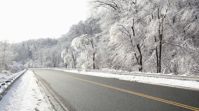 冰雪风暴之后视频素材