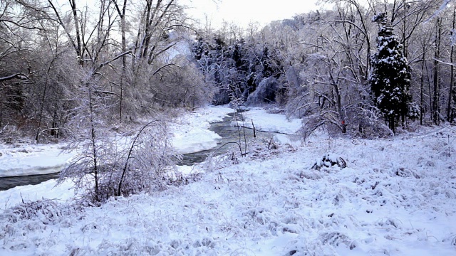 冰雪风暴之后视频素材