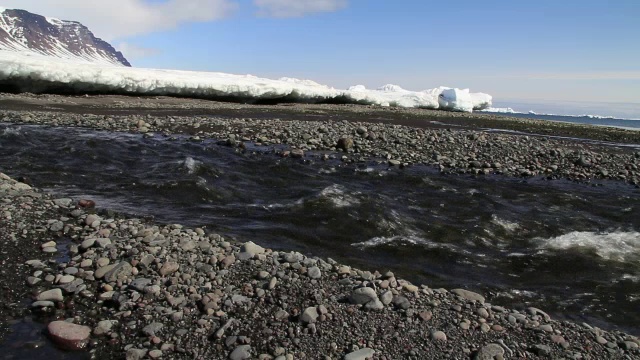 格陵兰岛冰川融水视频素材