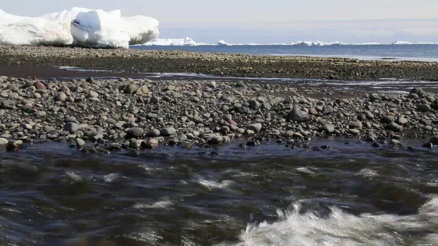 格陵兰岛冰川融水视频素材