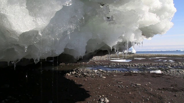 格陵兰岛冰川融水视频素材