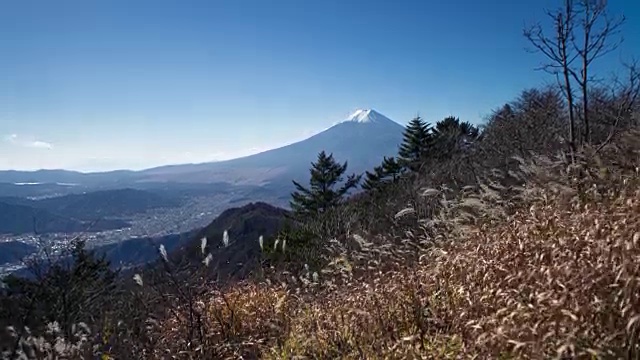 4K延时:日本山梨县富士山。视频素材