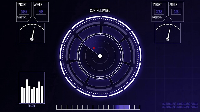 4 k雷达屏幕上视频素材