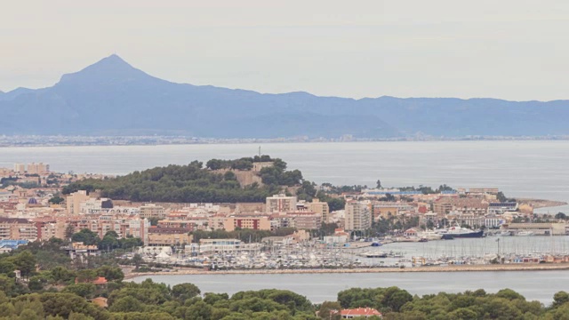 时间流逝的观点Denia´s城市视频素材