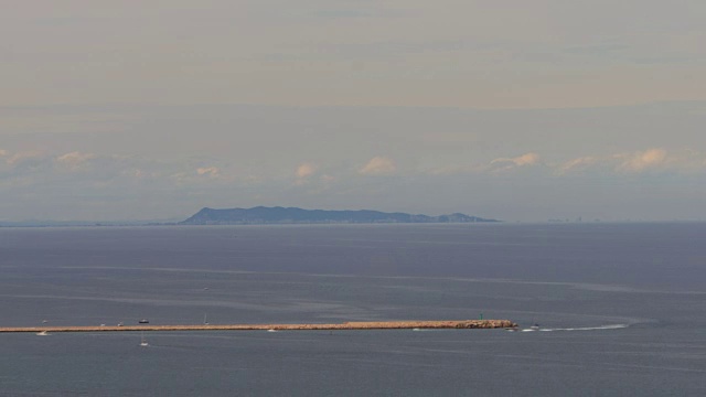 从Denia看地中海海岸的时间流逝视频素材