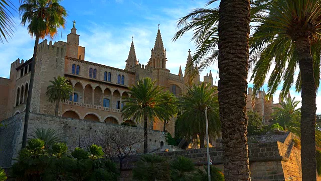 La Almudaina的皇家宫殿，Palma de Mallorca视频素材