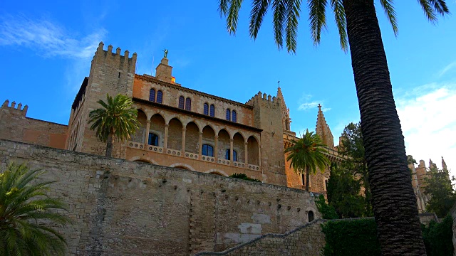 La Almudaina的皇家宫殿，Palma de Mallorca视频素材