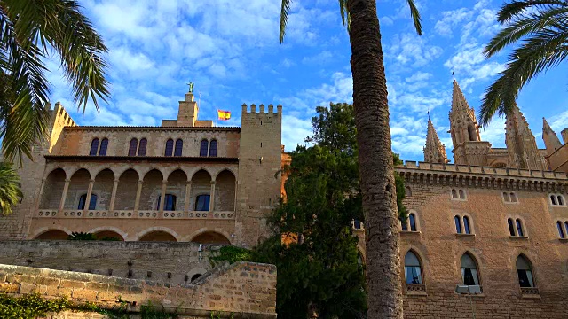 La Almudaina的皇家宫殿，Palma de Mallorca视频素材