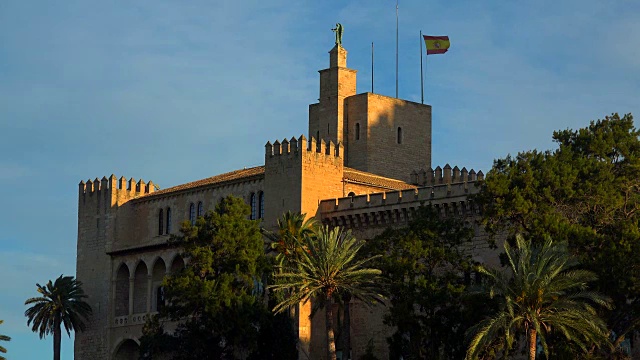 La Almudaina的皇家宫殿，Palma de Mallorca视频素材