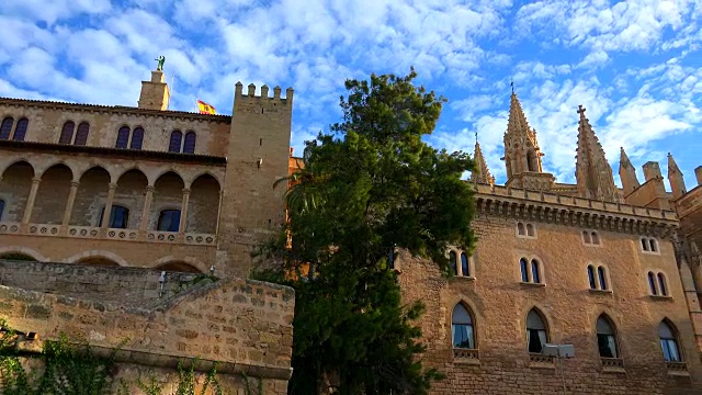 La Almudaina的皇家宫殿，Palma de Mallorca视频素材