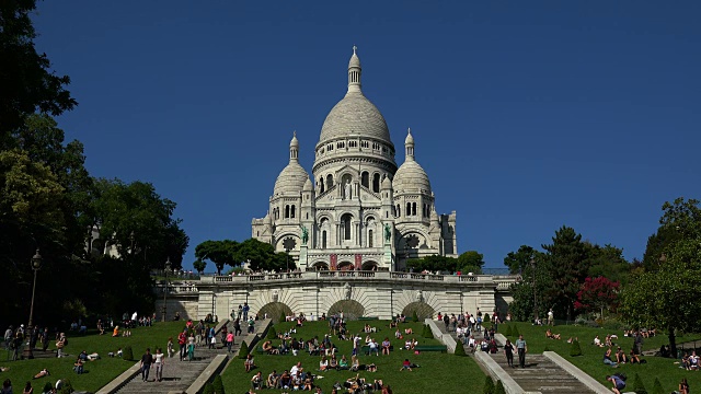 Sacré-Coeur，巴黎圣心大教堂视频素材