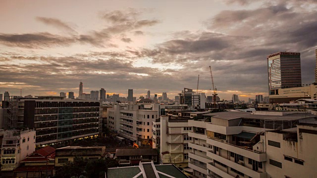 4k TL:曼谷日落市景视频素材