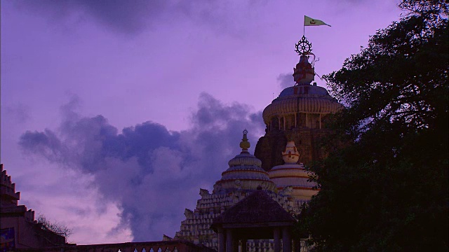 Jagannath神庙夜景(旅游胜地)视频素材