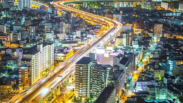 高清延时:日本大阪市景视频下载