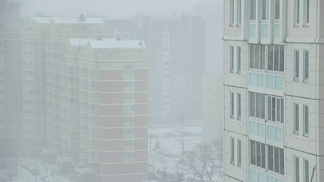 大片的雪花。视频下载