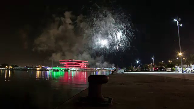 巴伦西亚的烟花表演时间流逝视频素材