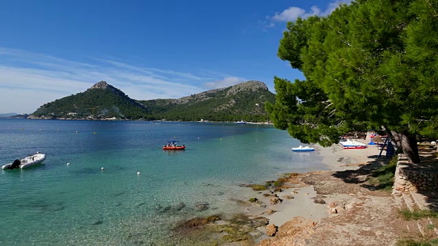 Cala Pi de la Posada, Formentor，马略卡岛视频素材