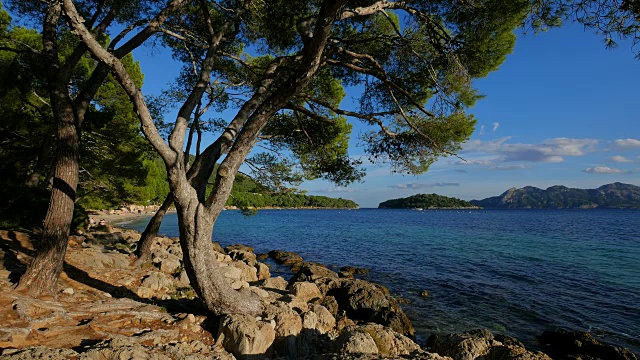 Cala Pi de la Posada, Formentor，马略卡岛视频素材