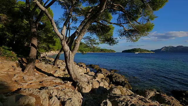 Cala Pi de la Posada, Formentor，马略卡岛视频素材