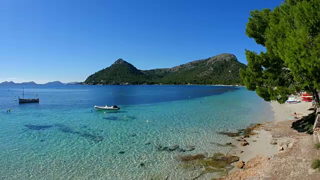 Cala Pi de la Posada, Formentor，马略卡岛视频素材