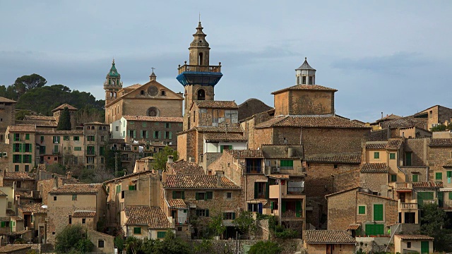 Valldemossa古城的景色视频素材