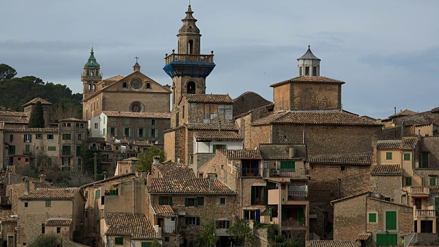 Valldemossa古城的景色视频素材