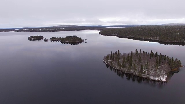 Pallas-Yllästunturi国家公园鸟瞰图，拉普兰，芬兰视频素材