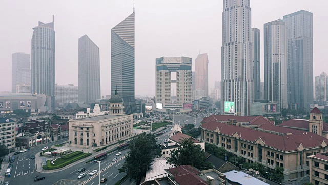 天津城市景观时光流逝视频素材