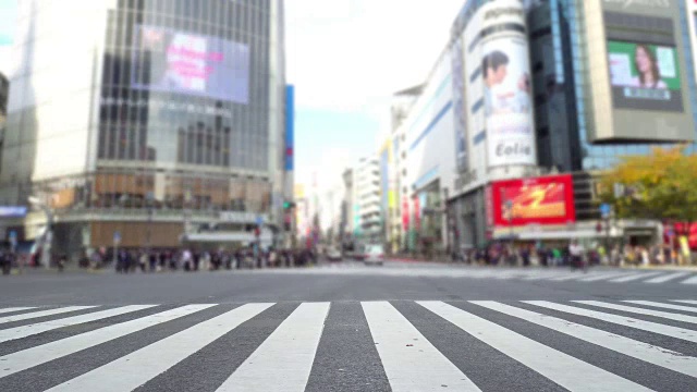 东京，日本的涩谷十字路口视频素材