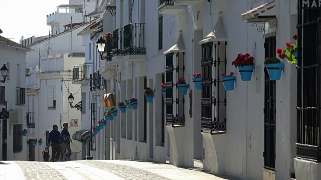 Calle caril, Mijas村，Costa del Sol, Andalusia视频素材