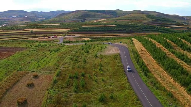 空中草原公路视频下载